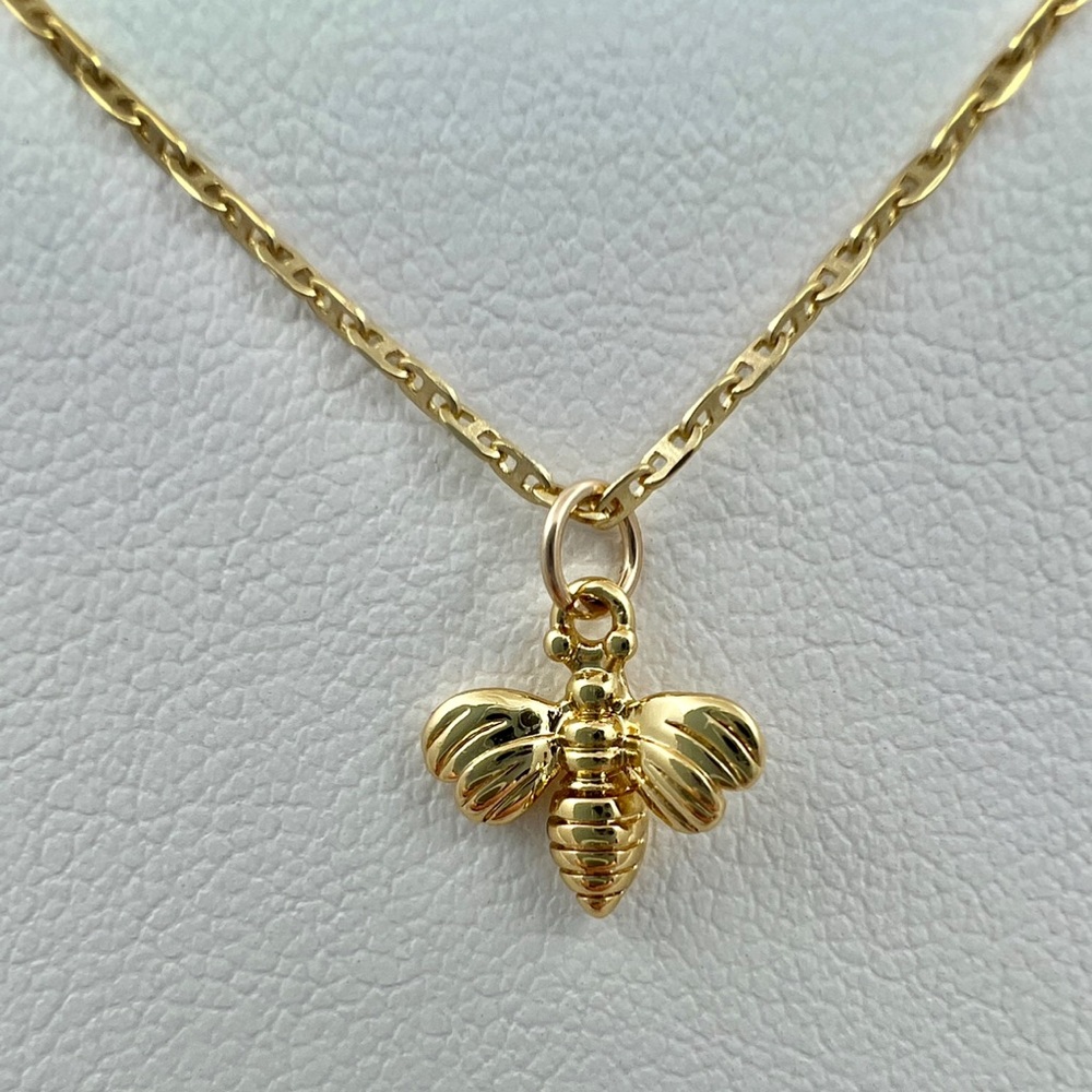 14K Gold Filled Bee Charm Necklace